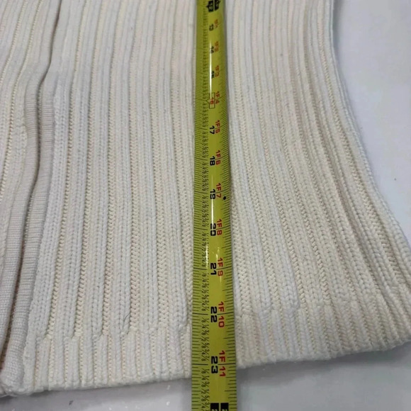 Talbots Women’s  Off White Heavy Ribbed Knit Zip Front Cardigan Sweater, Size M - Picture 7 of 11
